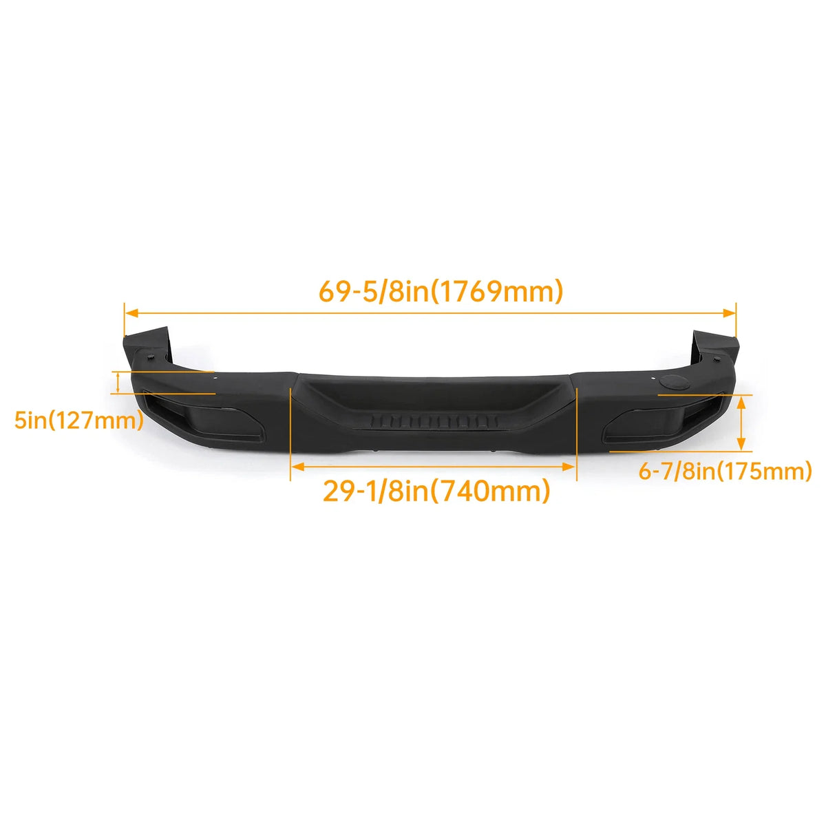 Rear Bumper - Black Rubicon 10th Anniversary for Jeep Wrangler JK 2007-2018