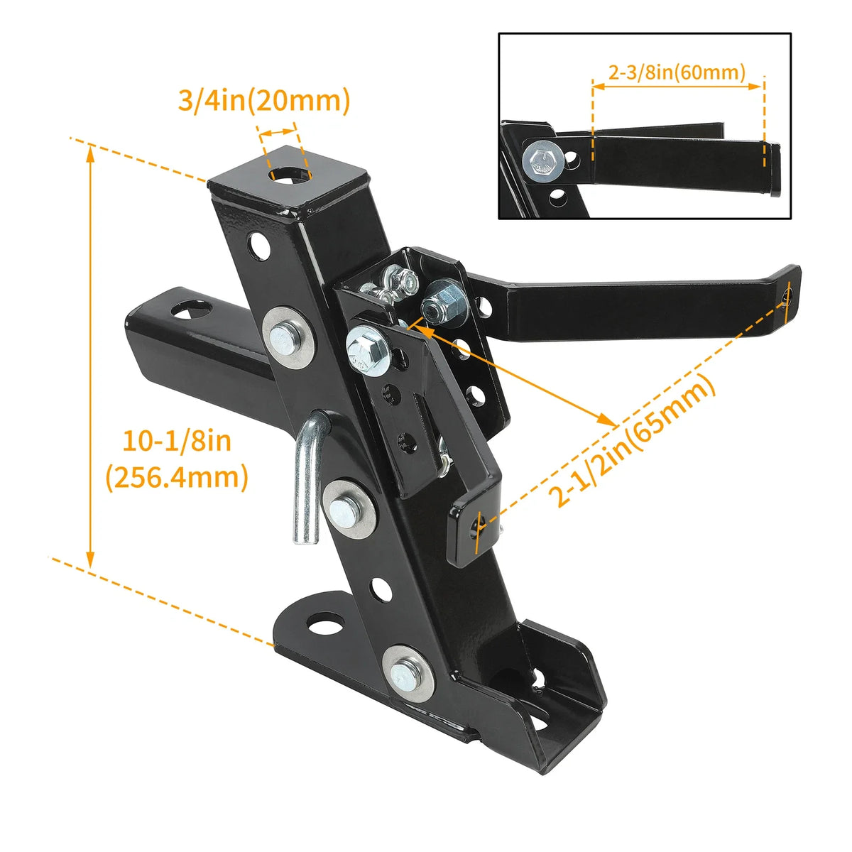 Adjustable Towing Hitch for John Deere Lawn Mower