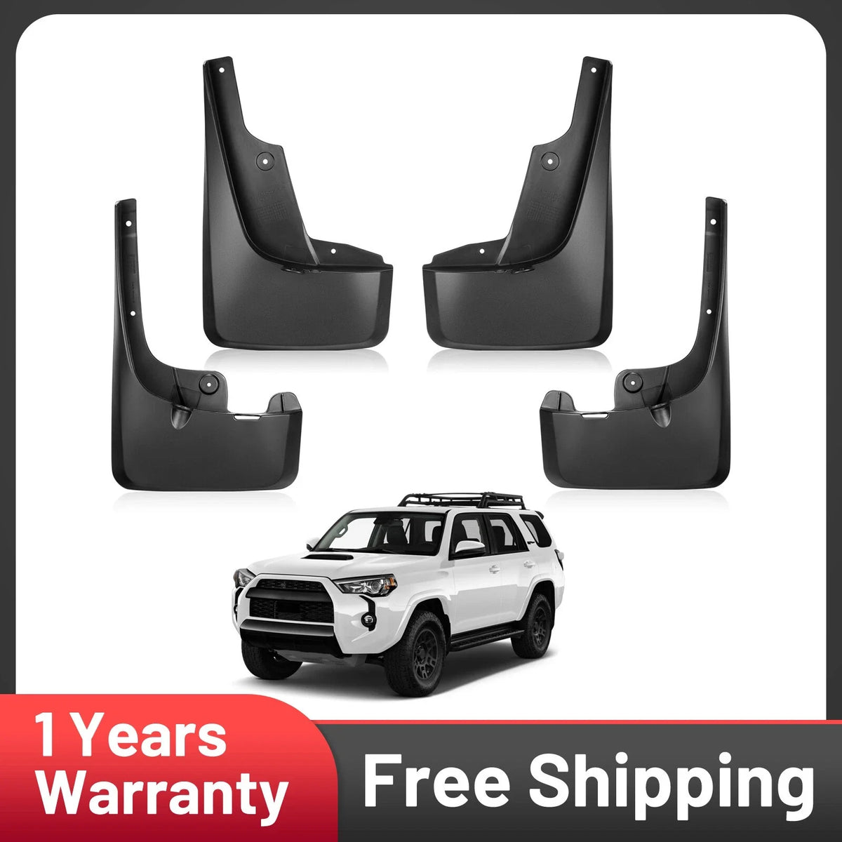 Splash Guards Mud Flaps for Toyota 4Runner (2010–2023) Front Rear 4PCS