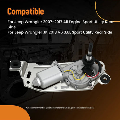 Rear Wiper Motor 68002489AA for Jeep Wrangler JK 2007-2018