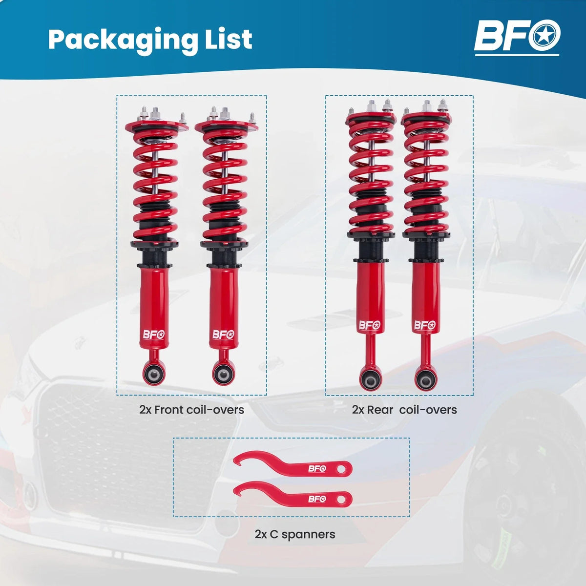Shocks and Coilovers Lowering Kit for Lexus IS300/IS200 & Toyota Altezza 95-05