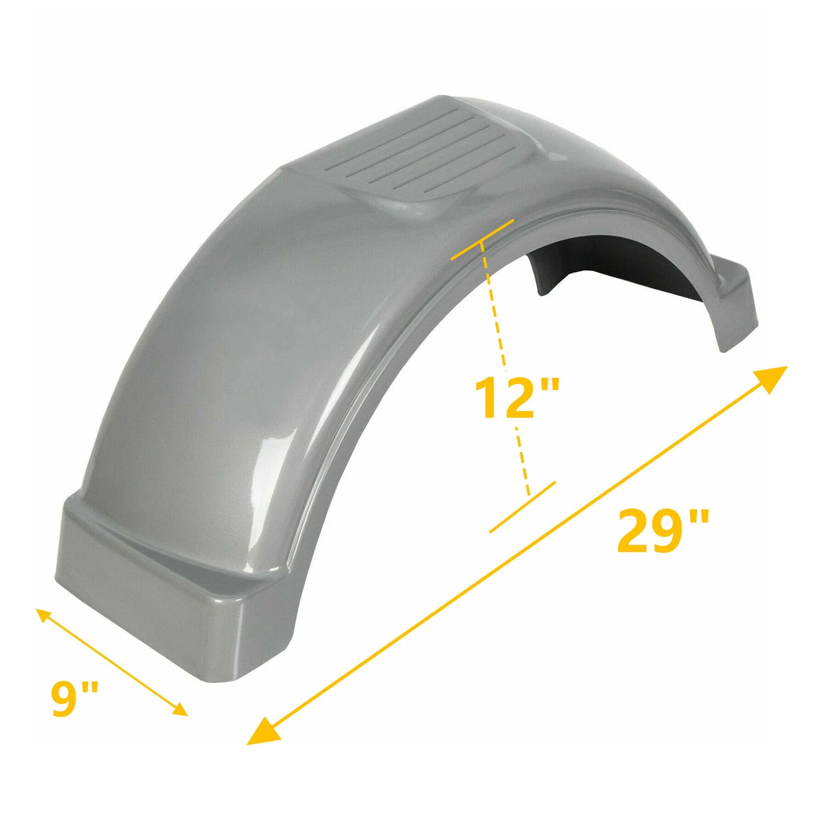 Single Axle Trailer Fenders (Set of 2) for 13" Wheels