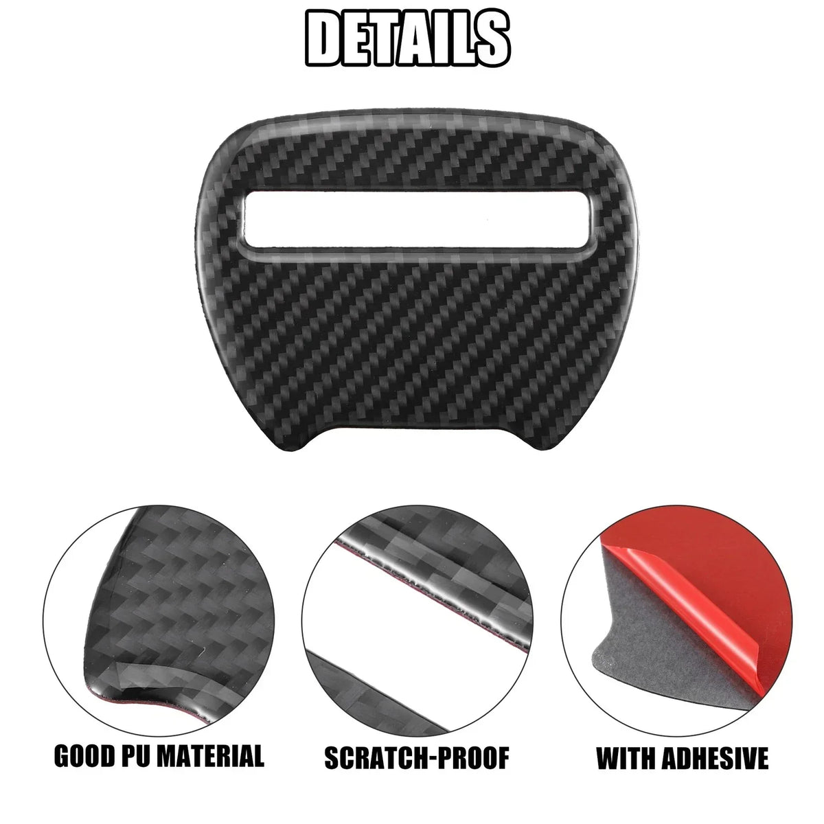 Steering Wheel Trim Cover - Carbon Fiber for Dodge Challenger 2015-2023
