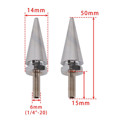 3X Silver 1/2"-20 Windshield Fairing Mounting Spike Bolts for Touring (2014–2025)
