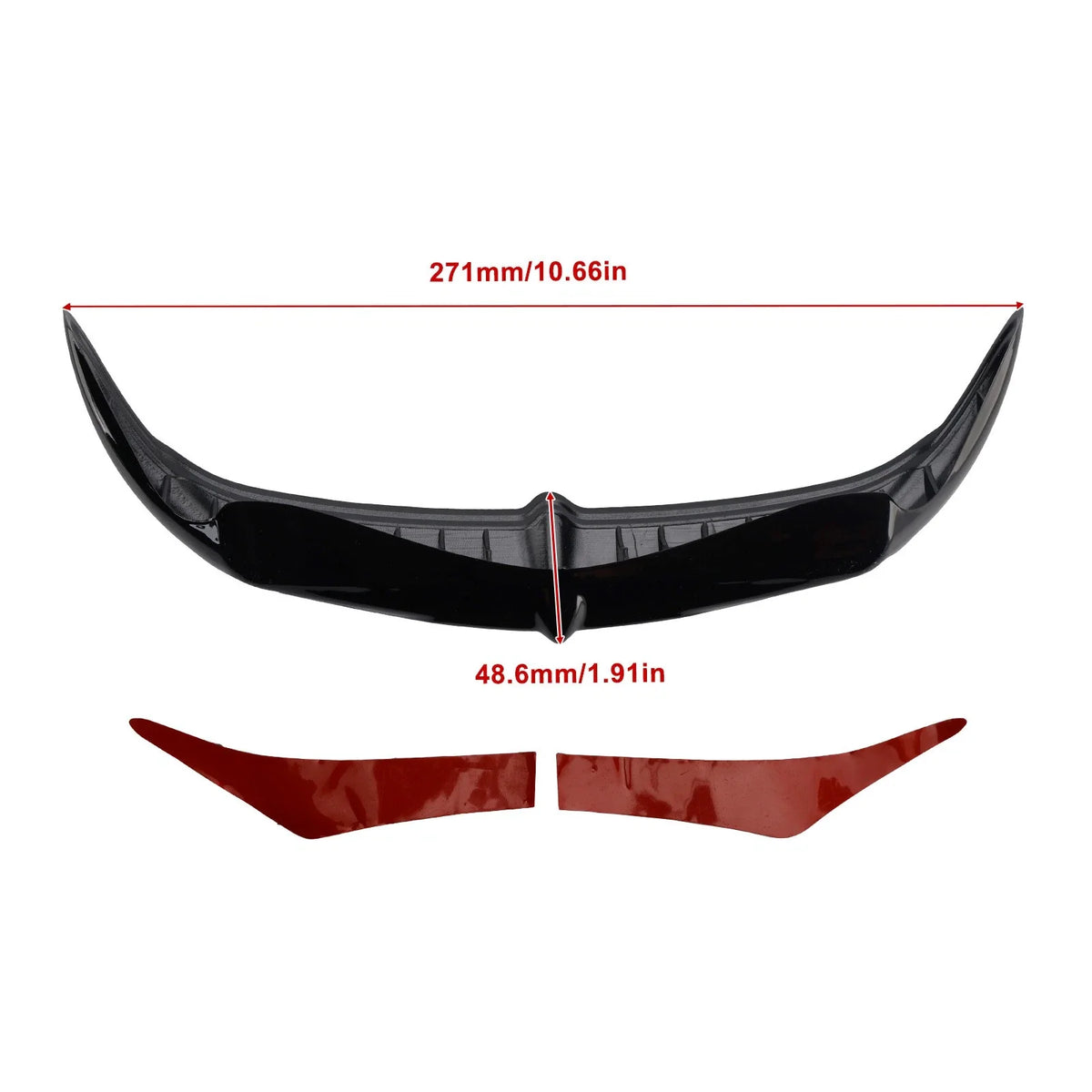 Bat Brow Batwing Fairing Accent Trim for Electra Glide, Street Glide, Trike (1996–2013)