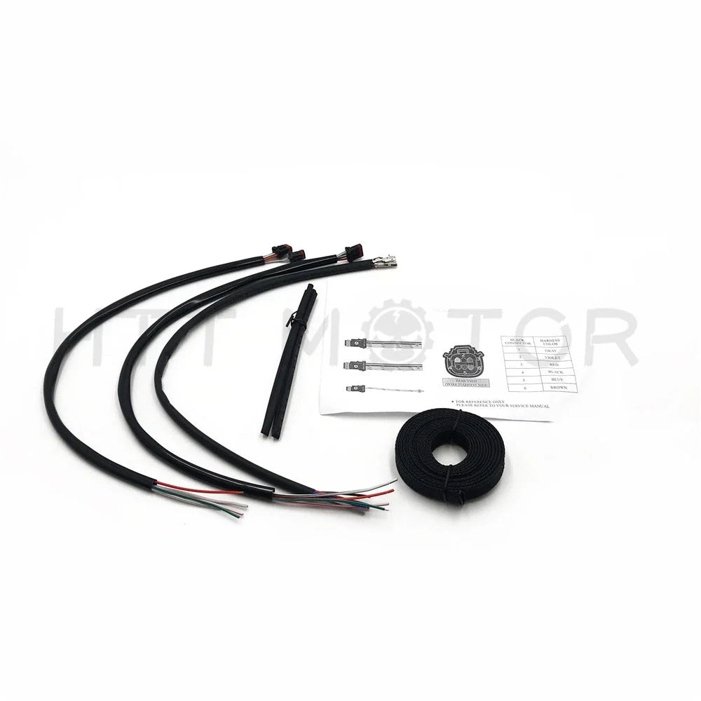 Complete Handlebar Cable Kit for Harley Touring (2014–2020) - 14"-16" Stainless Steel
