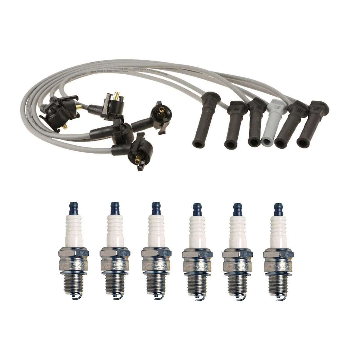 Denso 8mm Wire Set & 6 Iridium Spark Plugs Kit for Ford Mazda (4.0)