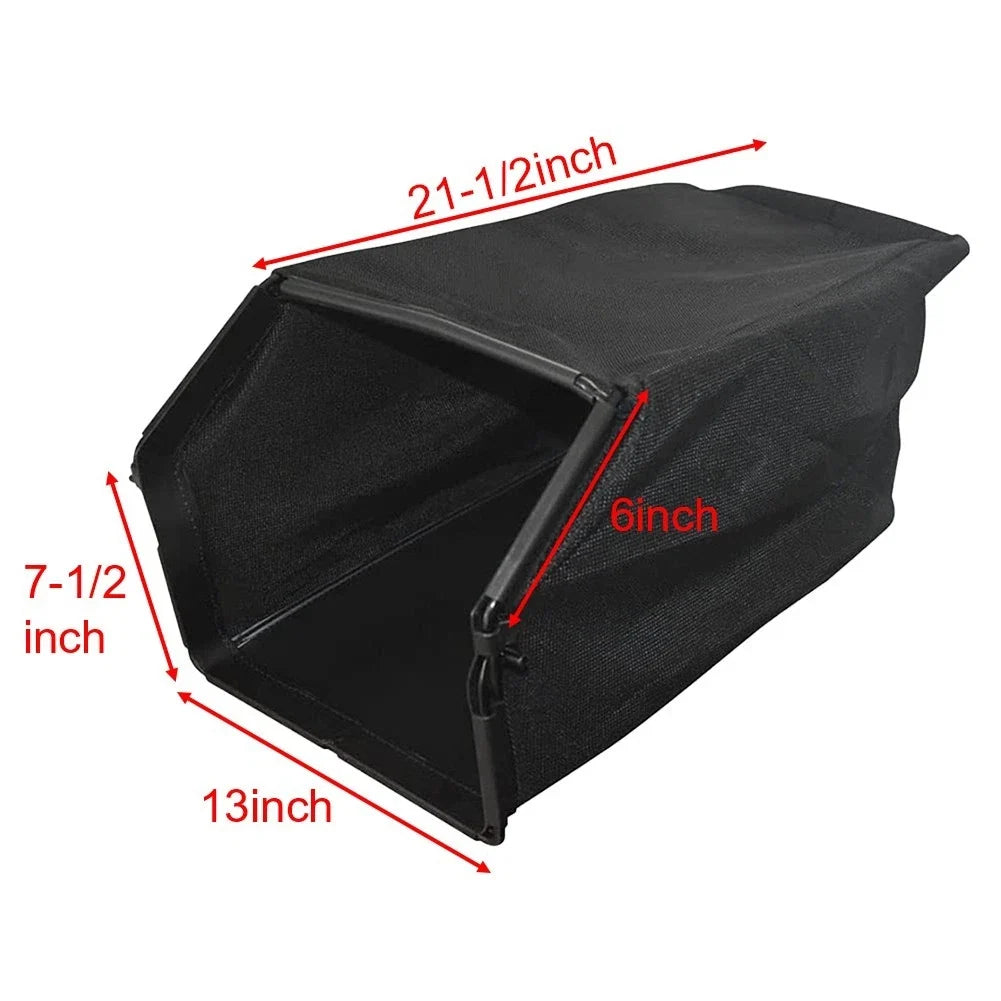 Lawn Mower Grass Bag for (64x37x28cm, Black Nylon)
