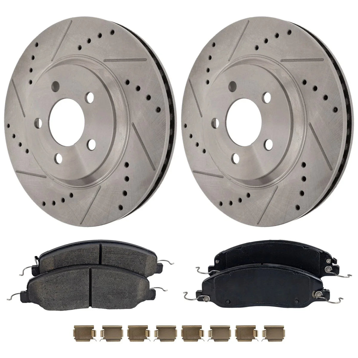 Front Brake Pads and Rotors Set for Ford Mustang (2011–2014)