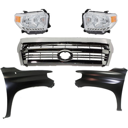 Grille Assembly Kit for Toyota Tundra (2016–2017) - Includes Fenders & Headlights