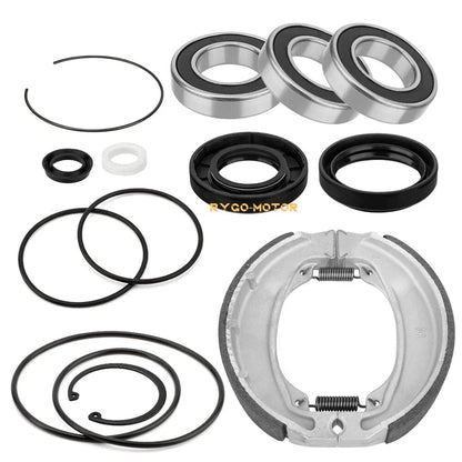 Rear Axle & Brake Bearing Seals & Shoes Kit for Honda Recon 250 TRX250 (1997–2024)
