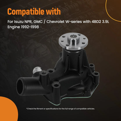 Coolant Water Pump (1992–1998) for Isuzu NPR 4BD2 3.9L - 8970436930