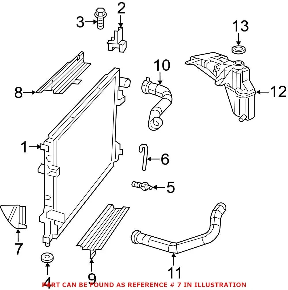 Genuine OEM Mopar Radiator Air Seal for Dodge Charger Challenger (2011–2023) 68026556AA