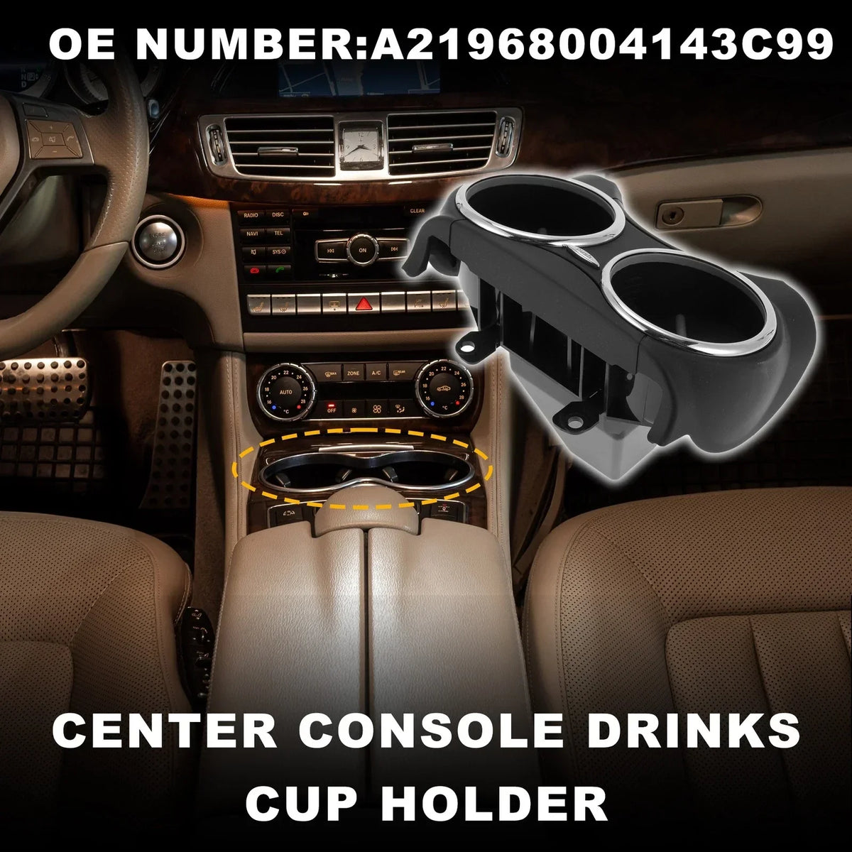 Drink Holder for Mercedes Benz W219 (2005-2010) - Practical Cup Holder
