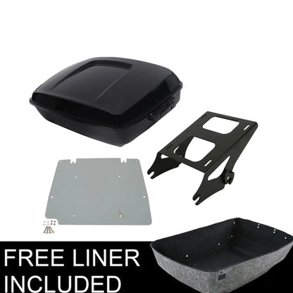 Base Plate Mount Rack with Chopped Pack for Harley Touring 2014-2026