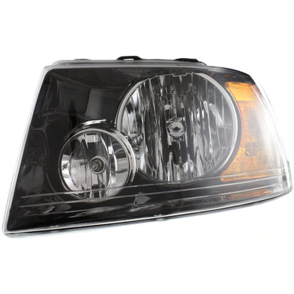 Set of 2 Halogen Headlights for Ford Expedition (2003–2006) w/ Bulbs Black