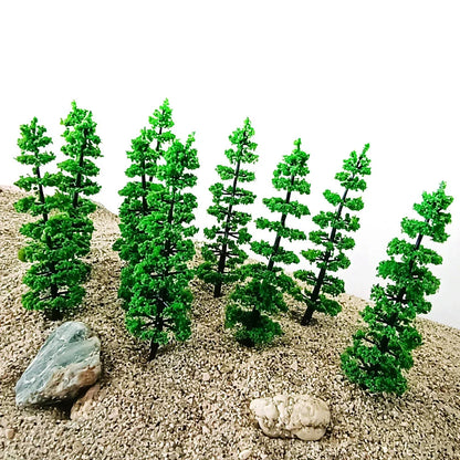 10 Mini Model Trees for Scenic Railway Layout Set