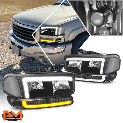 Bumper Lamp LED DRL Headlight Clear Corner for 1999-2006 GMC Sierra/Yukon