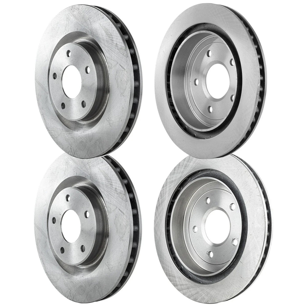 Front Brake Disc Rotors & Rear Set for 2005-2007 Cadillac XLR
