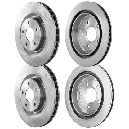 Front Brake Disc Rotors & Rear Set for 2005-2007 Cadillac XLR