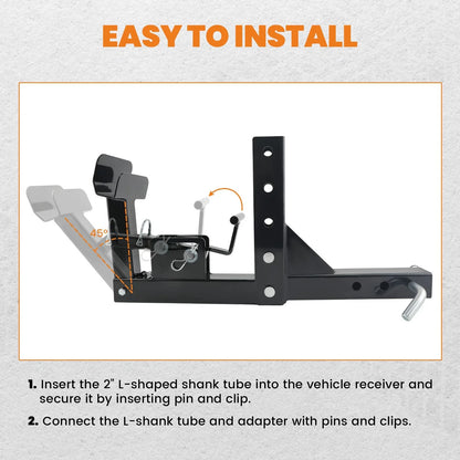 Trailer Hitch with 2in Receiver for Auto, Truck, Golf Cart