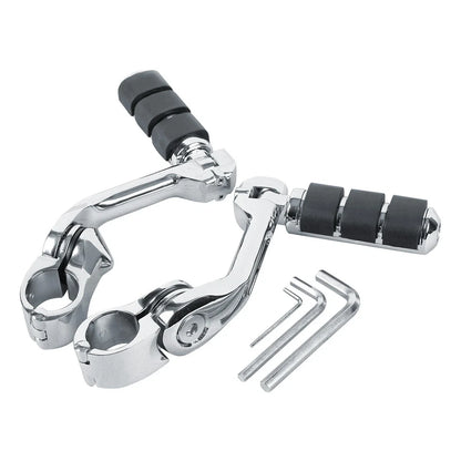 Footpegs 1-1/4" Long Mount Highway Engine Guards for Harley Touring 2014-2023