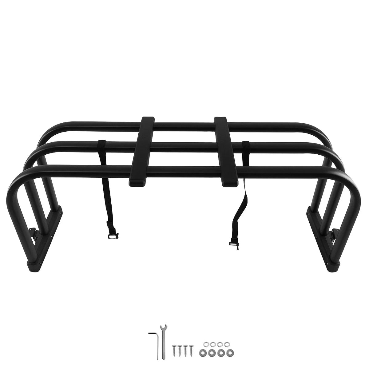 Adjustable Aluminum Bed Extender (49-61in) for Small Truck, Black
