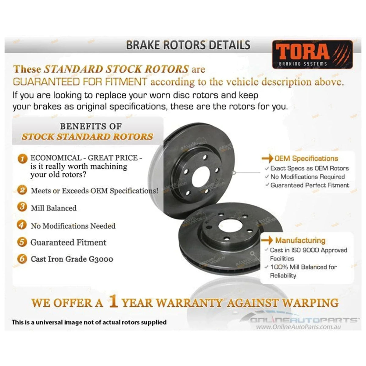Front Brake Rotors Set for Pajero (2000 - 2009)