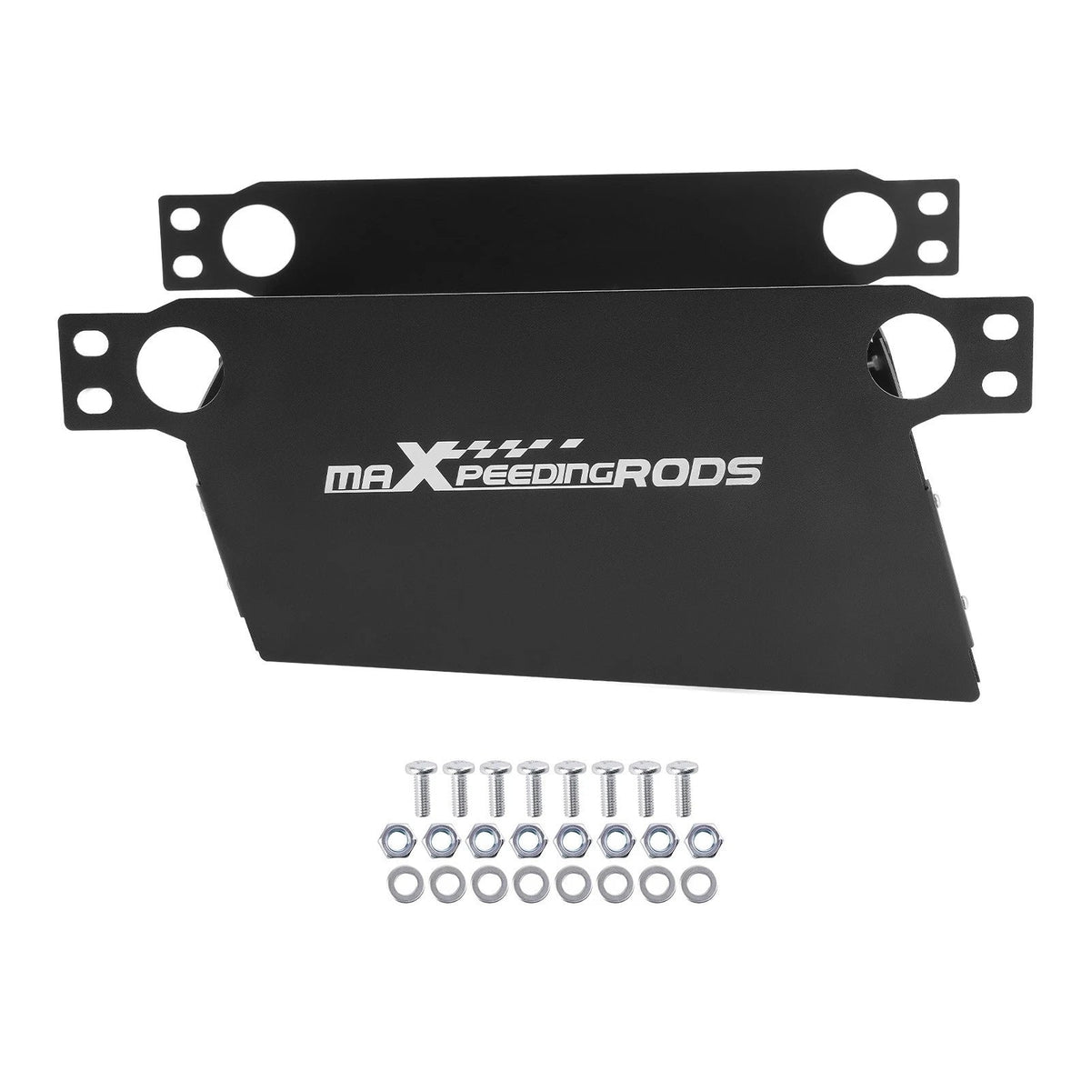 Universal Fit Adjustable Oil Cooler Air Guide Kit (16-30 Row) - Black