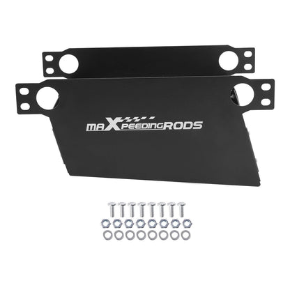 Universal Fit Adjustable Oil Cooler Air Guide Kit (16-30 Row) - Black