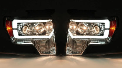 2X LED Tube DRL Projector Headlights for Ford F150 (2009–2014)