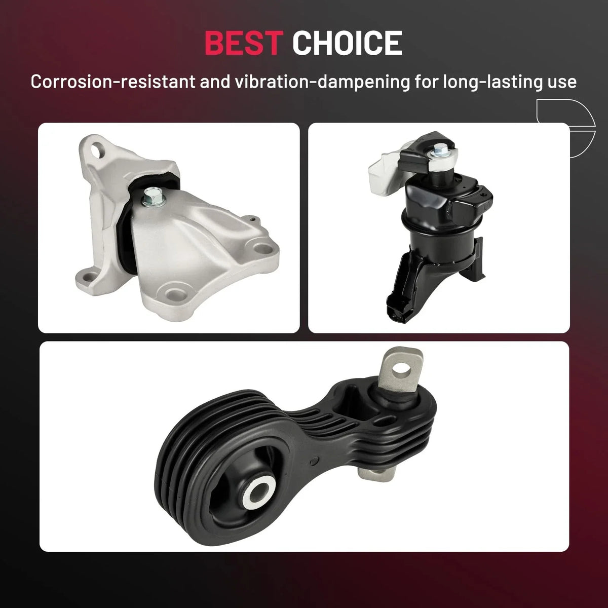 3PCS Motor & Trans Mount for Honda Civic 1.8L (2012–2013) A65087 A65048 A65021