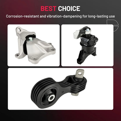 3PCS Motor & Trans Mount for Honda Civic 1.8L (2012–2013) A65087 A65048 A65021