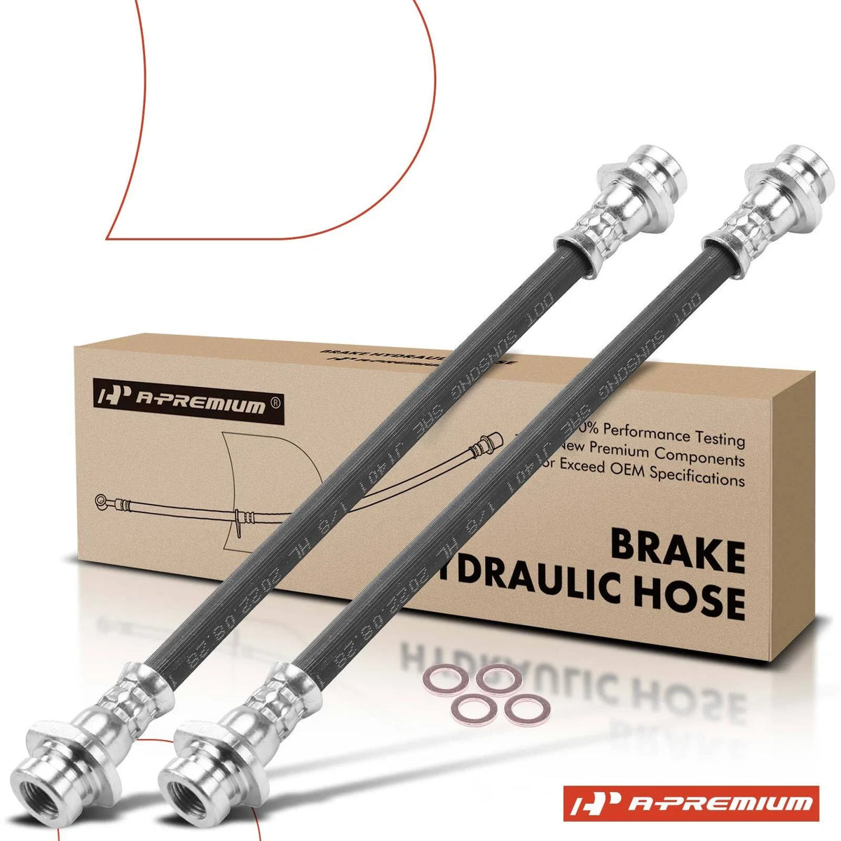 2X Rear Inner Brake Hydraulic Hose for Nissan Juke (2011–2017)