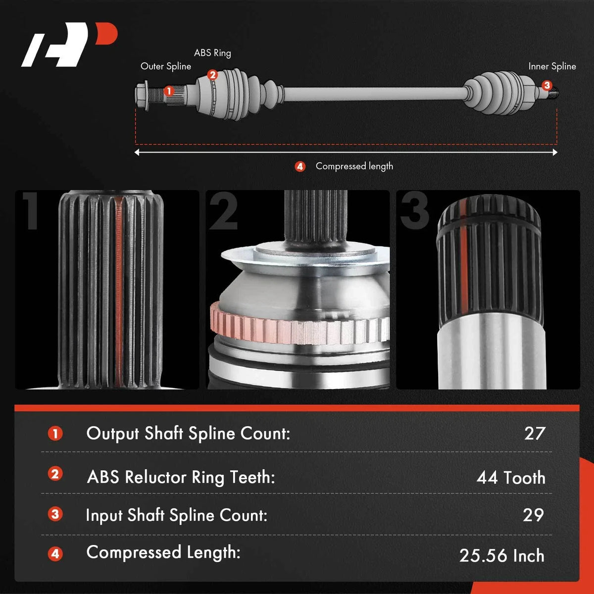 Front Left CV Axle for Nissan Altima 2002-2006 Models