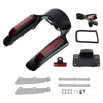 LED Strip Black Rear Fender for Harley Touring Models 2014-2024