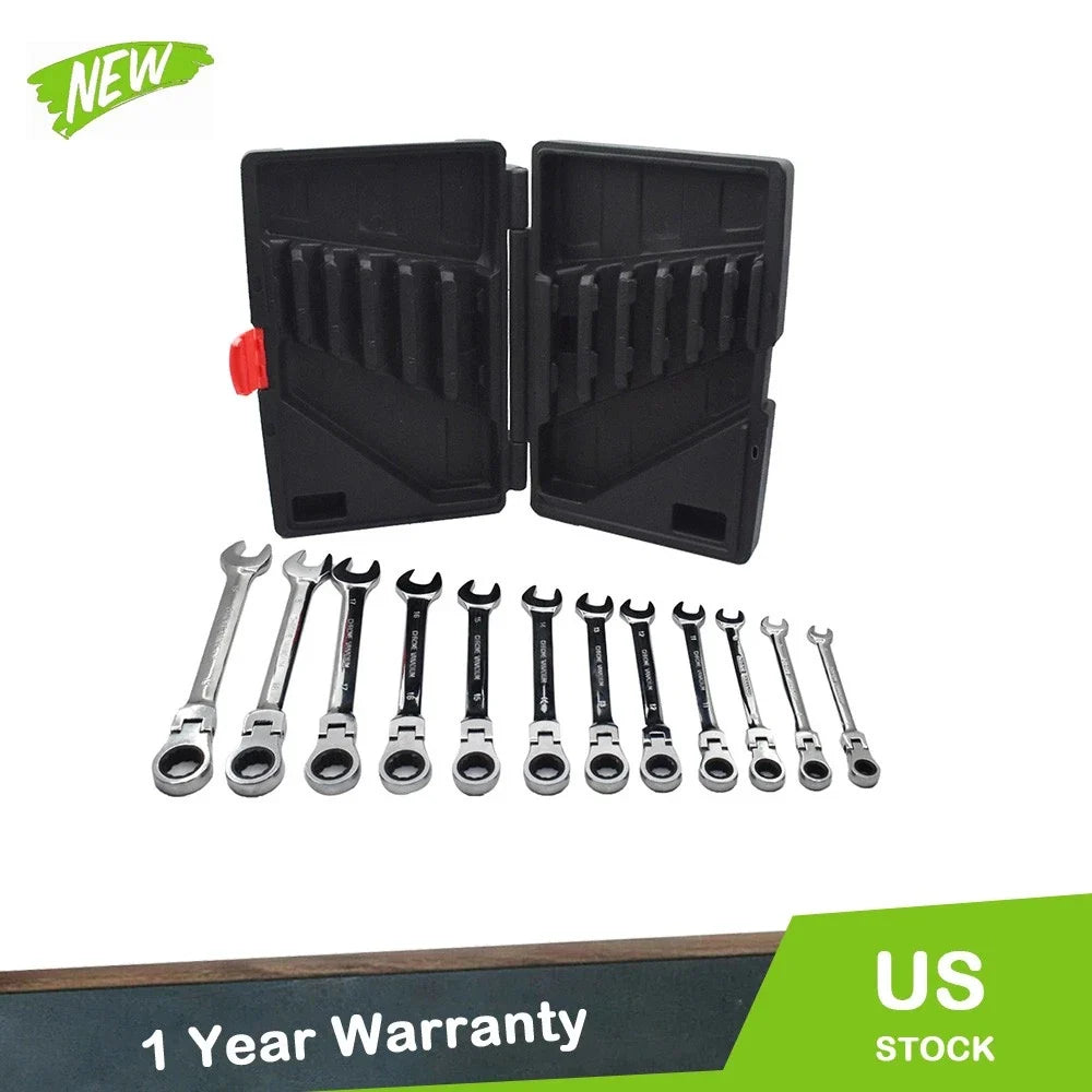 Metric Combination Wrench Set 12-Pc with Flexible Ratcheting (8-19mm)