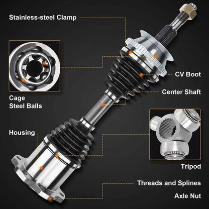 Front Side CV Axle Assembly for 1998–2004 Nissan Frontier