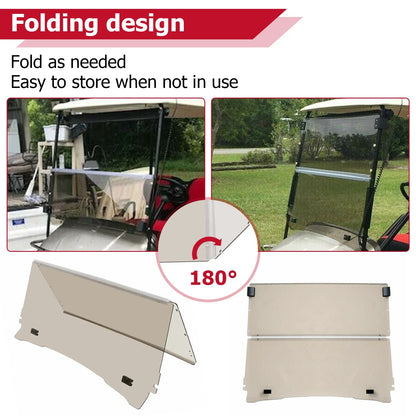 Tinted Folding Windshield for EZGO TXT (1994-2013)