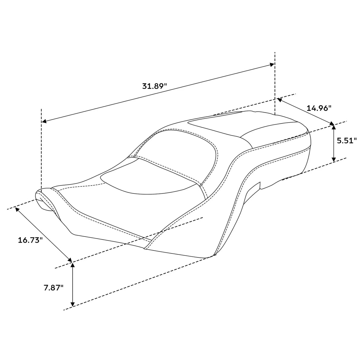 Black Rider Driver Passenger Seat for BMW R18 B R18 Transcontinental (2020–2024)