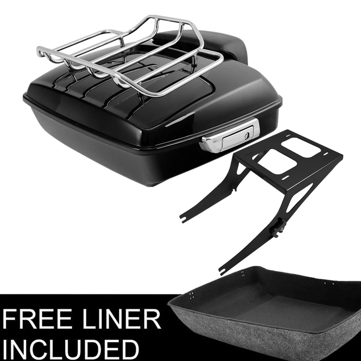 Trunk Backrest Mount Rack (Chopped) for Harley Fat Boy FLSTF 2008-2016