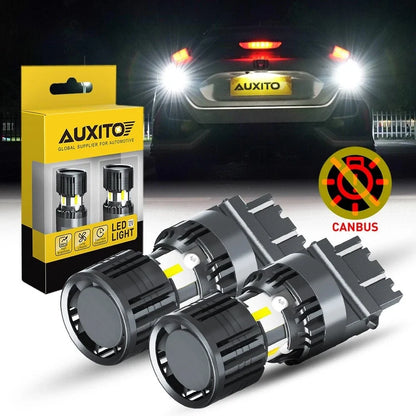 LED Brake Tail Parking Stop Light Bulbs 2X 3157 for AUXITO (Error Free)