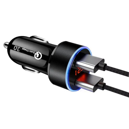 Universal Dual USB Charger Cigarette Lighter Socket with QC3.0