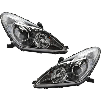 Halogen Headlight Set for Lexus ES330 (2005–2006) Left & Right with Bulb