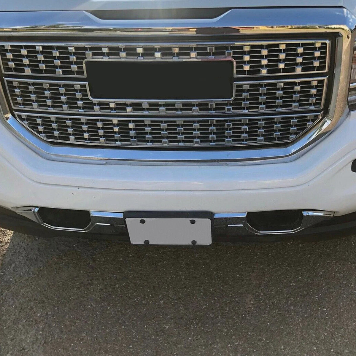 Chrome Front Bumper Skid Plate Armor for GMC Sierra 1500 (2016-2019)