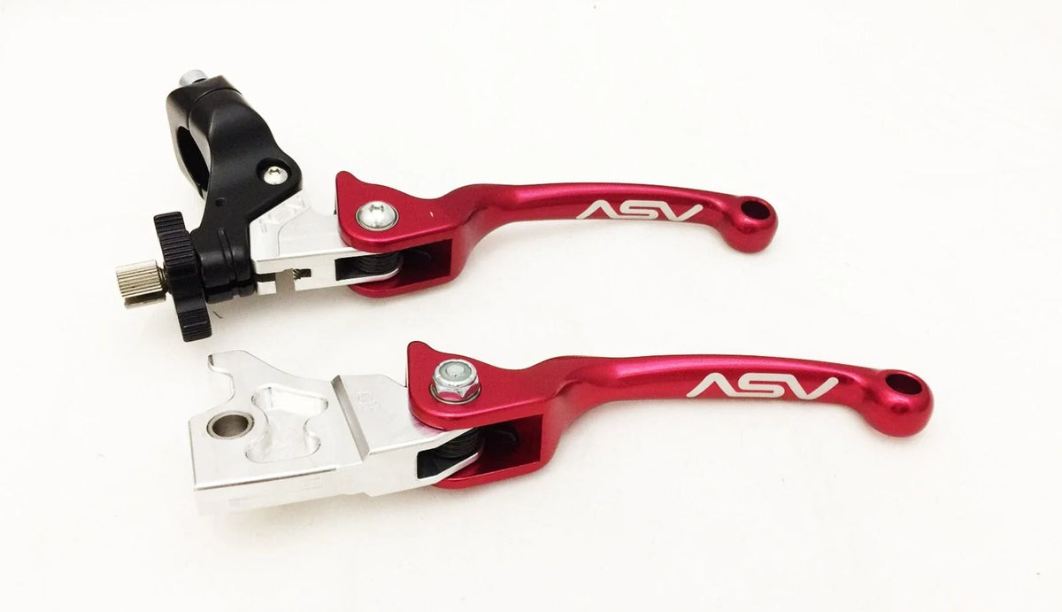2X ASV F3 Front Brake Clutch Perch Levers Red for Yamaha YFZ 450 (2004–2006)