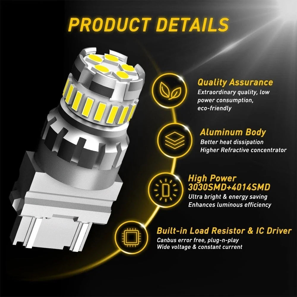 2X AUXITO 3157 3156 LED Reverse Backup Light Bulbs for