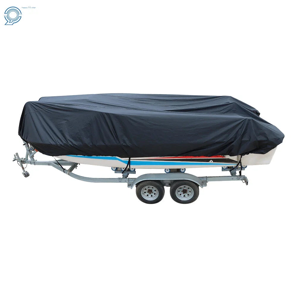 Boat Cover for V-Hull Tri-Hull 14-16FT (Trailerable, Waterproof)