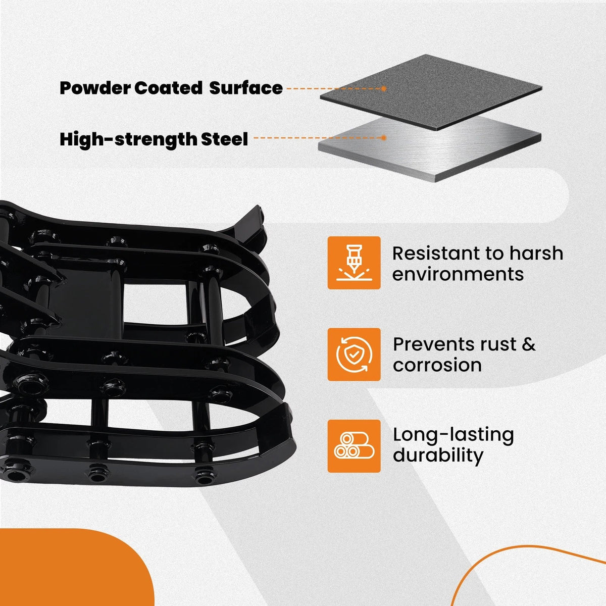 0.8-1.8 Tons Grapple for Mini Excavator (465mm, 25mm Hinge)