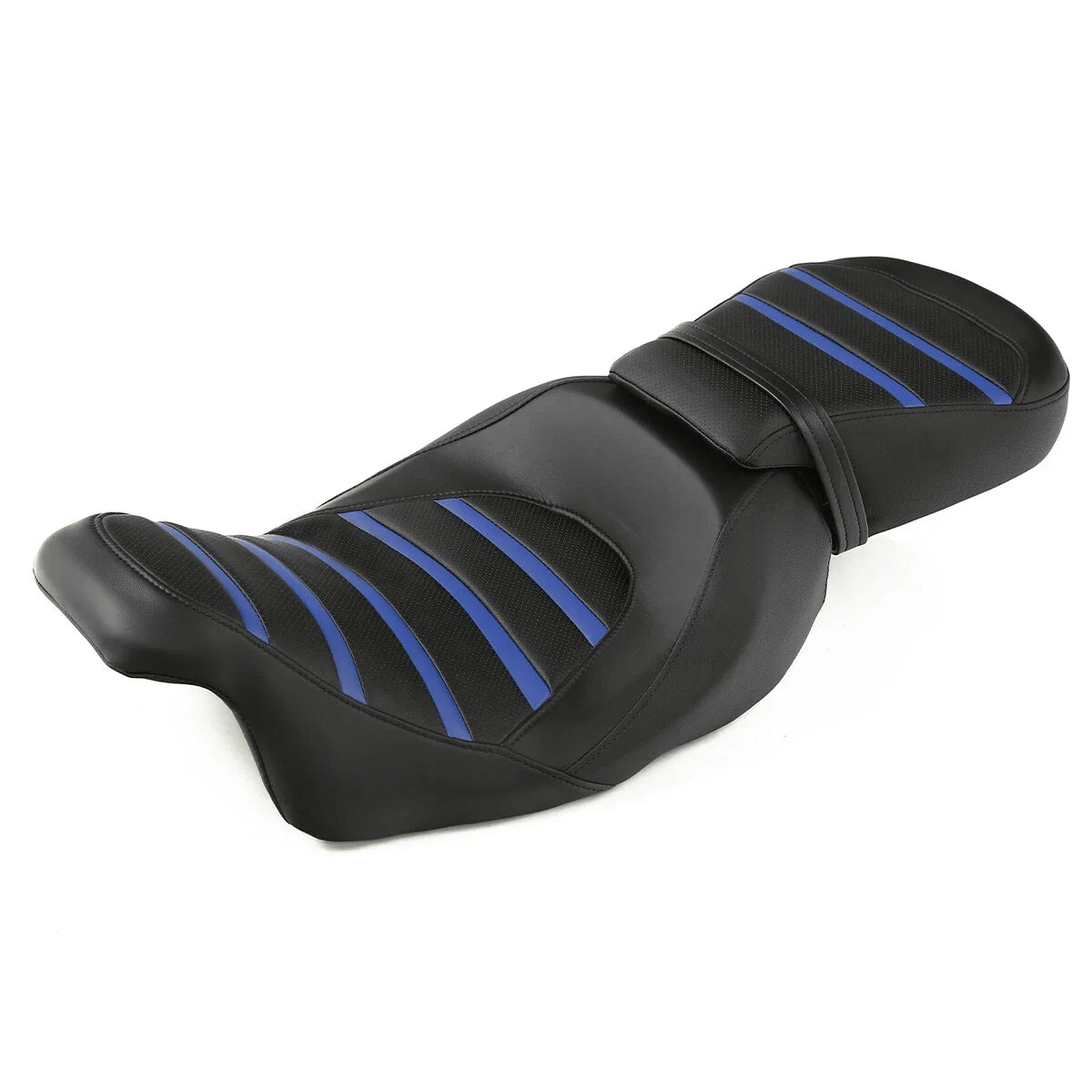 Driver Passenger Seat Black Blue for Harley Road Glide King 2009-2023